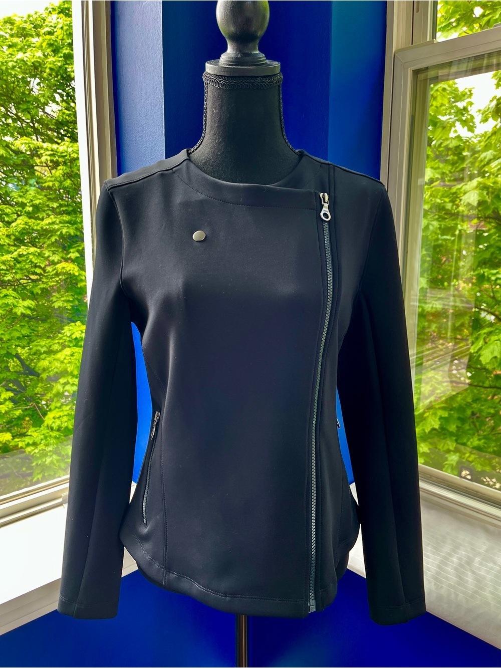 JoyLab Black “Scuba Moto” Jacket, size: S